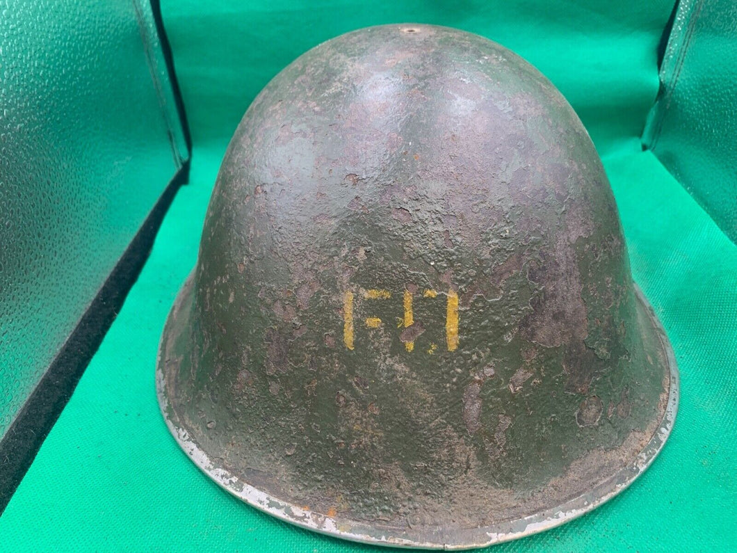 Originaler Mk3 Turtle-Kampfhelm der britischen/kanadischen Armee aus dem 2. Weltkrieg 