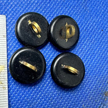 Load image into Gallery viewer, Original British Civil Defence Bakelite 17mm Uniform Buttons - Set of 4 - WW2
