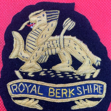 Load image into Gallery viewer, British Army Royal Berkshire Regimental Embroidered Blazer Badge
