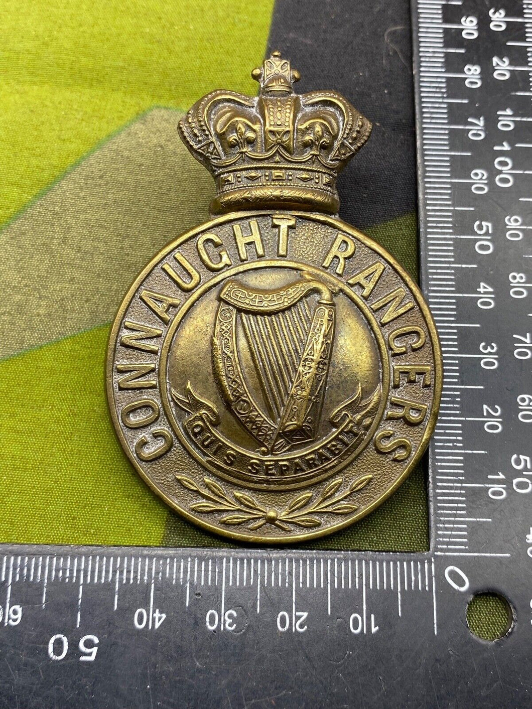 British Army Victorian Crowned CONNAUGHT RANGERS Cross Belt Plate / Badge