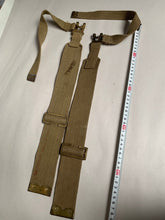 Load image into Gallery viewer, Original WW2 Dated British Army 37 Pattern Webbing L Straps - 1942 Dated
