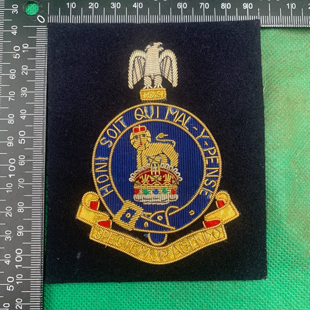 British Army Bullion Embroidered Blazer Badge - 1st Dragoon Blues & Royals