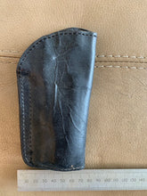 Load image into Gallery viewer, Black Leather Belt Mounted Pistol Holster - B52 - The Militaria Shop
