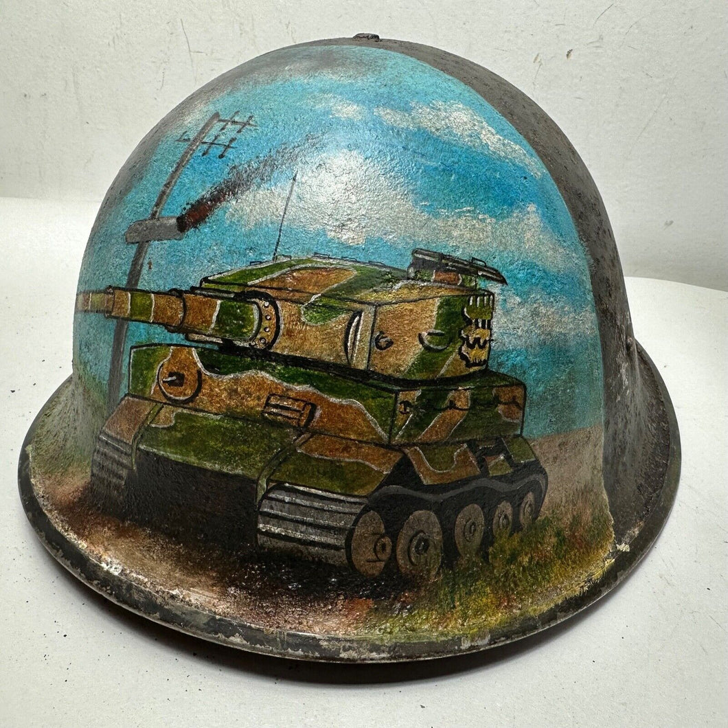 WW2 D-Day Commemorative Helmet - Original Mk3 British / Canadian Turtle Helmet