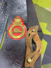 Load image into Gallery viewer, WW2 Kings Crown Royal Artillery Association Leather Cross Belt with Brass Badge
