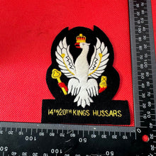 Load image into Gallery viewer, British Army 14th / 20th King&#39;s Hussars Regiment Embroidered Blazer Badge
