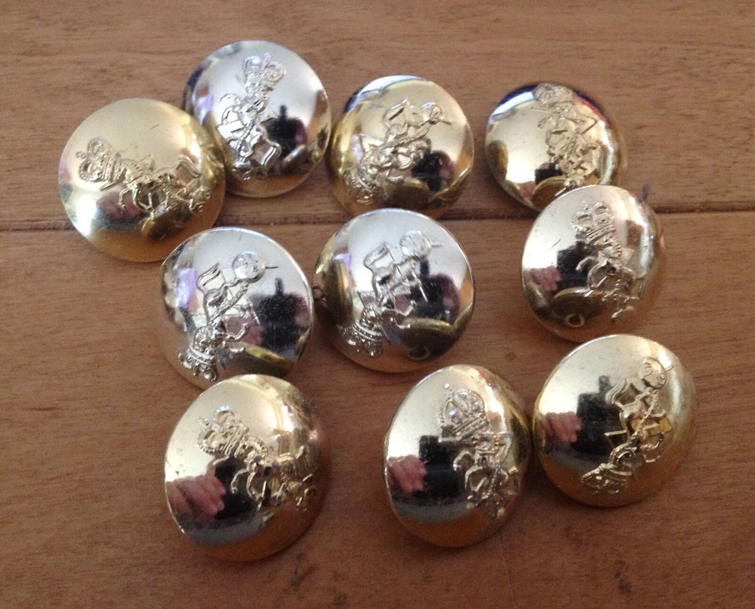10 x British Army Royal Signal Corps 20mm Staybrite tunic buttons
