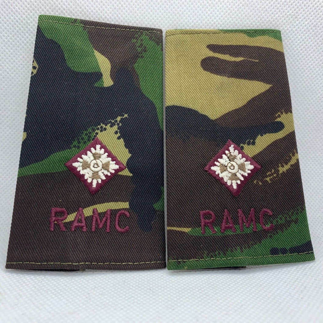 RAMC Army Medical Corps Rank Slides / Epaulette Pair Genuine British Army - NEW