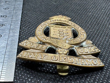 Load image into Gallery viewer, Original WW2 British Royal Army Ordinance Corps RAOC Brass Kings Crown Cap Badge
