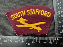 Load image into Gallery viewer, South Stafford Regiment RAF British Army Shoulder Title - WW2 Onwards Pattern
