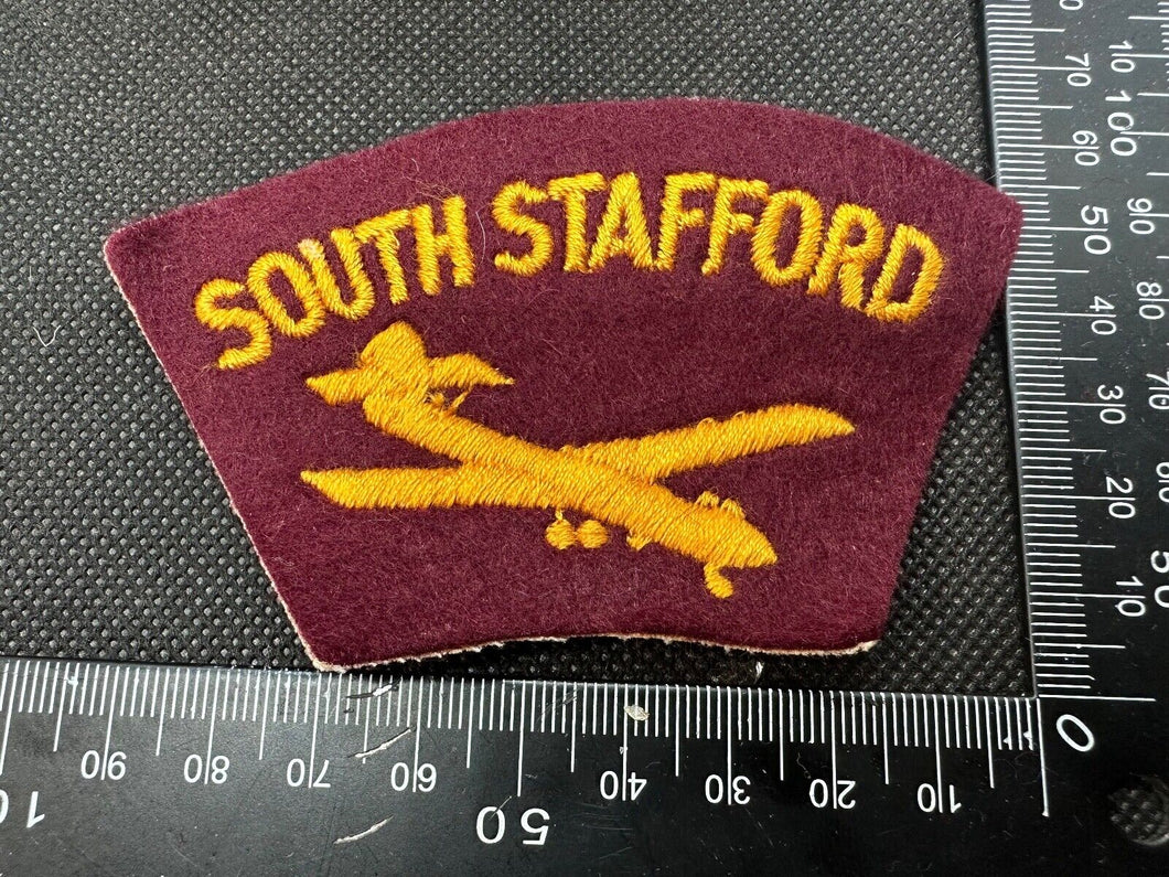 South Stafford Regiment RAF British Army Shoulder Title - WW2 Onwards Pattern