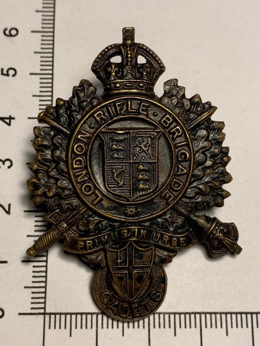 WW1 British Army Cap Badge - The London Rifle Brigade Cadets
