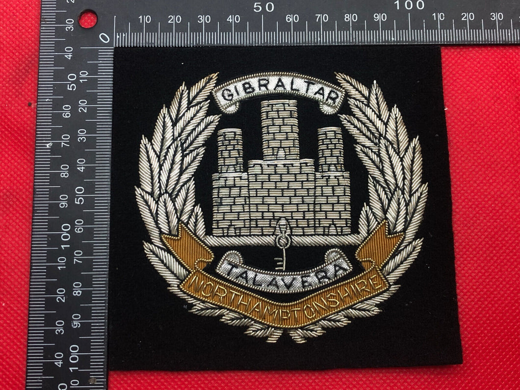 British Army Bullion Embroidered Blazer Badge - Northamptonshire Regiment