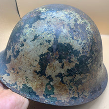 Load image into Gallery viewer, Original WW2 British / Canadian Army Mk3 Hight Rivet Turtle Army Combat Helmet
