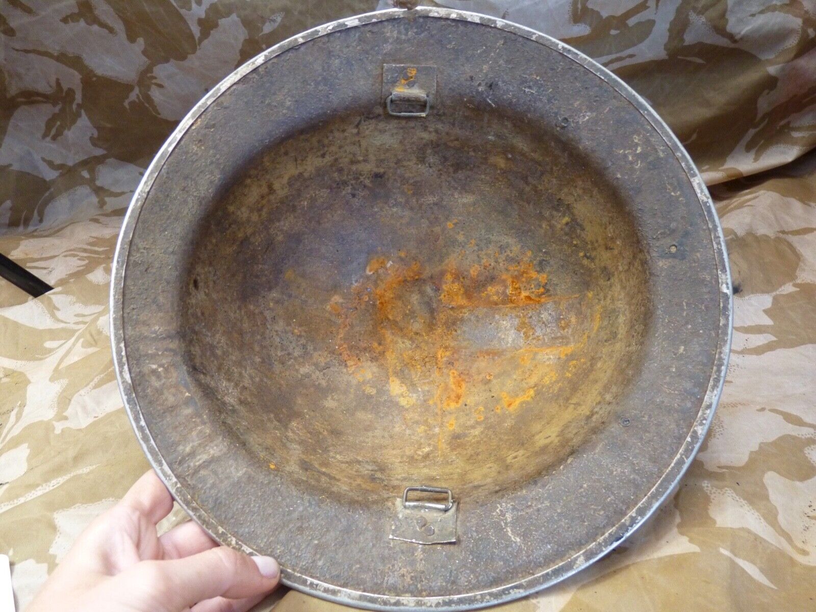 Original WW2 British Style South African Mk2 Army Combat Helmet - The Militaria Shop