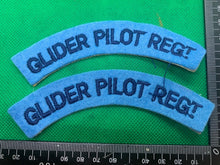 Load image into Gallery viewer, British Army Glider Pilot Regiment Cloth Shoulder Title Pair of Badge - WW2 Patt
