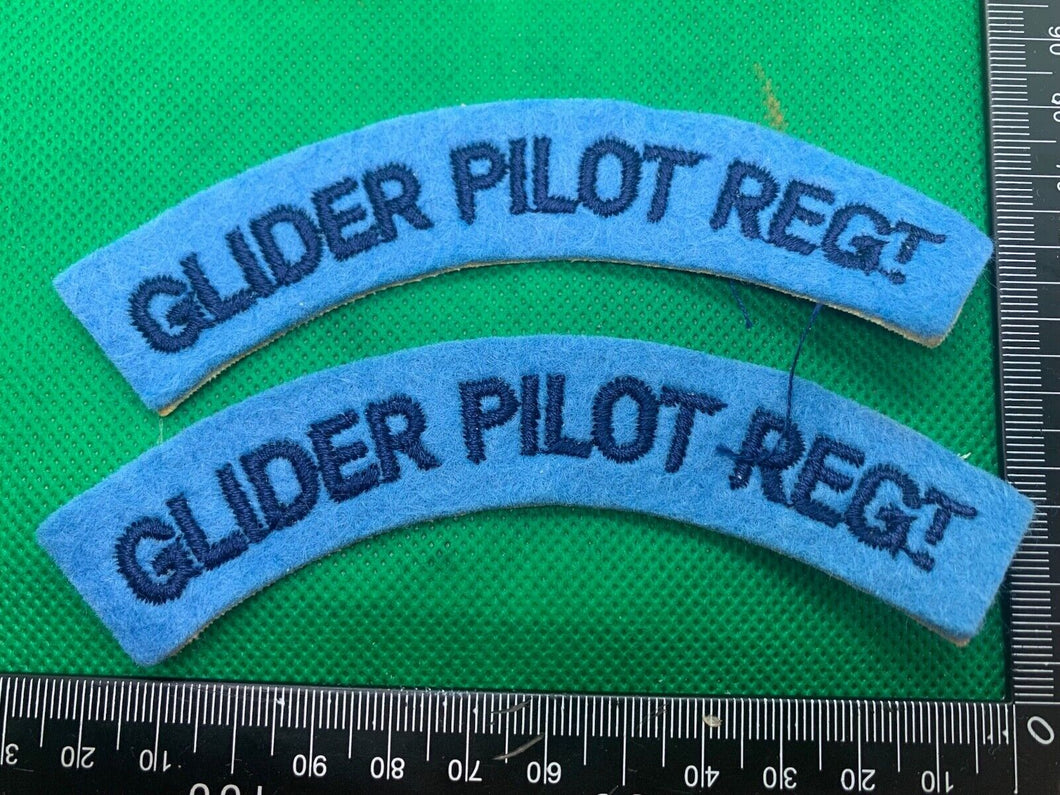 British Army Glider Pilot Regiment Cloth Shoulder Title Pair of Badge - WW2 Patt