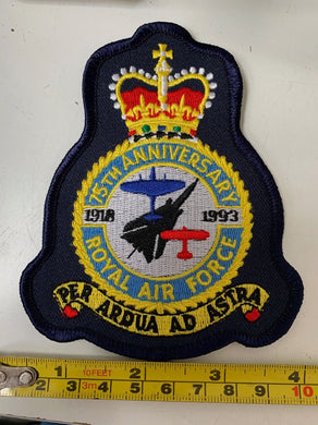 75th Anniversary of the RAF Royal Air Force Patch 1918-1993 - The Militaria Shop