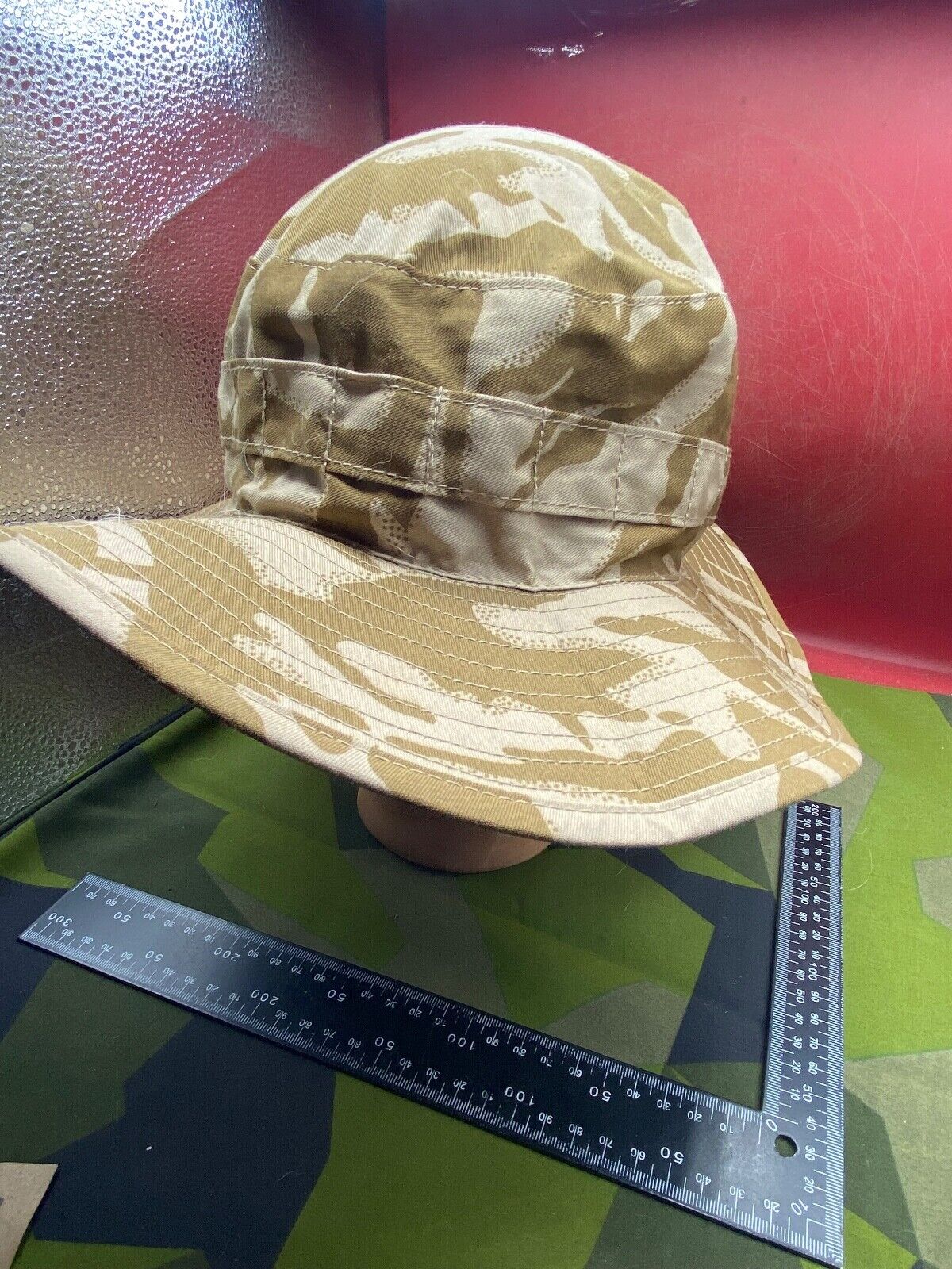 Original British Army Bush Hat. Wide Brim with Neck Cover. Desert-DPM ...