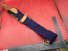 Load image into Gallery viewer, WW2 British Army Hussars Blue Canvas and Leather Belt with Fittings
