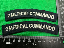 Load image into Gallery viewer, 2nd Medical Commando British Army Shoulder Titles - WW2 Onwards Pattern

