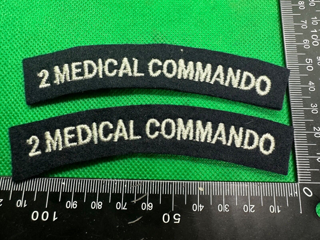 2nd Medical Commando British Army Shoulder Titles - WW2 Onwards Pattern