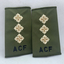 Charger l&#39;image dans la galerie, Cadet ACF OD Green Rank Slides / Epaulette Pair Genuine British Army - NEW
