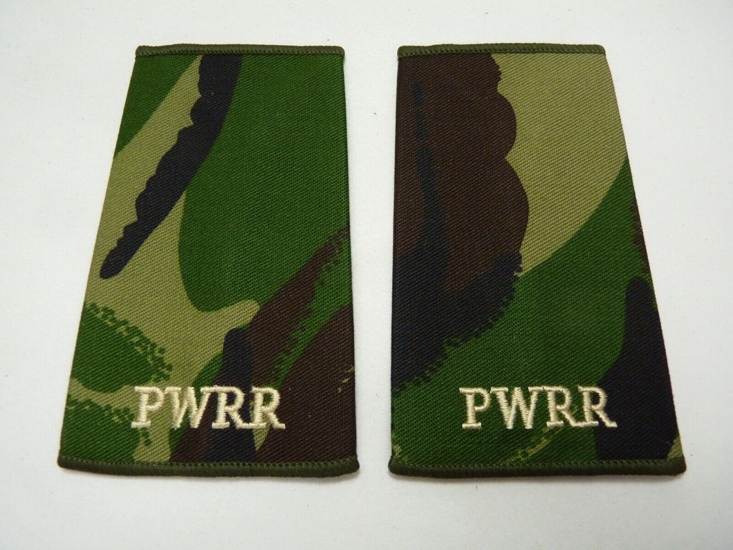 PWRR Price of Wales Rank Slides / Epaulette Pair Genuine British Army - NEW