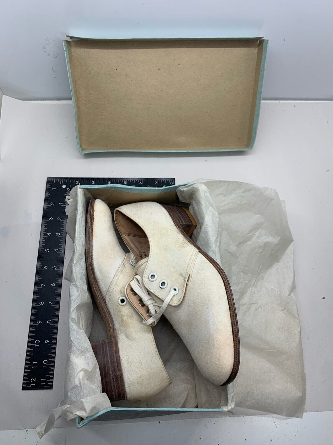 Original WW2 British Army Women's White Summer Shoes - ATS WAAF - Size 240 S