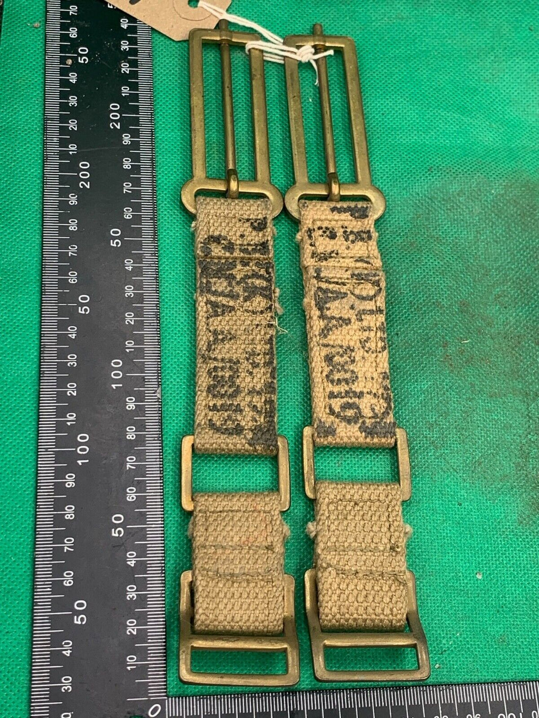 Original WW2 British Army 37 Pattern Brace Adaptor Pair - Well Marked