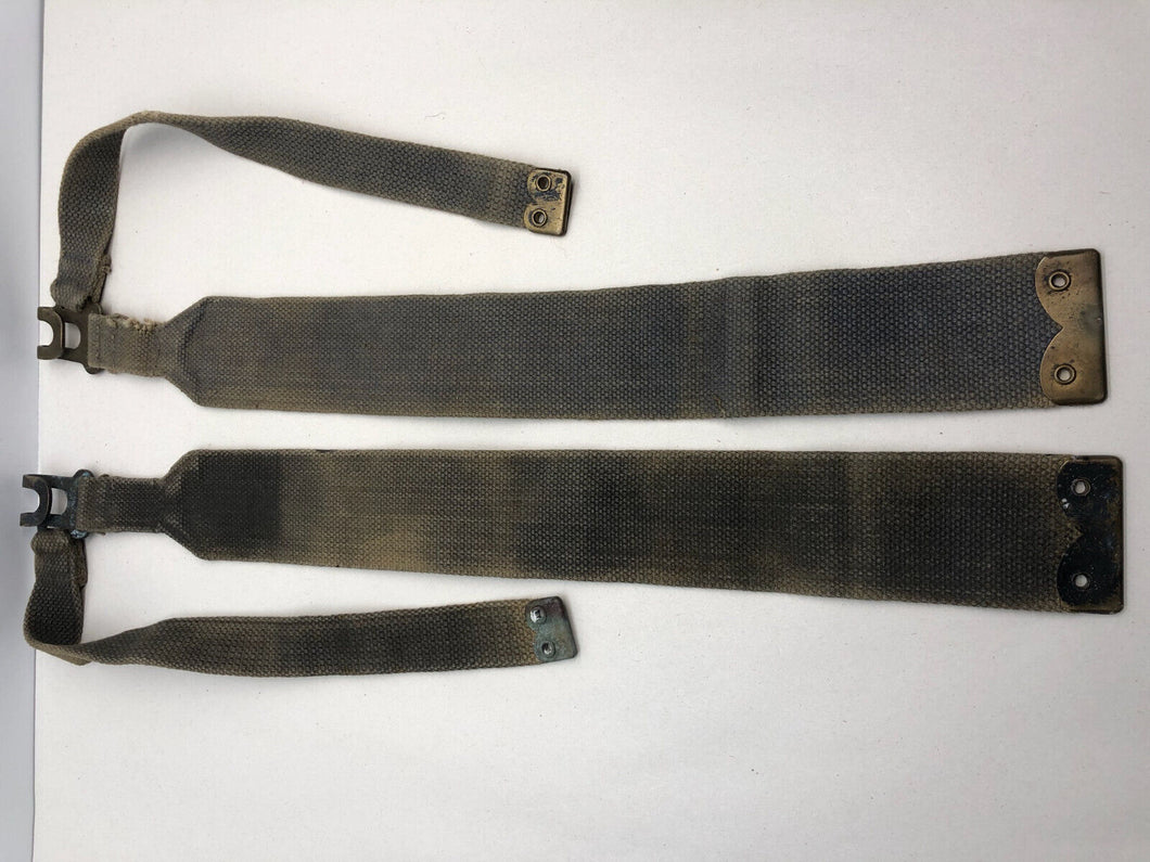 Original WW2 British Army 37 Pattern L Straps Pair - Wartime Dated