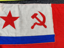Lade das Bild in den Galerie-Viewer, Genuine Soviet Era Russian Navy Fleet Squadron Commander Flag - 1988 Dated

