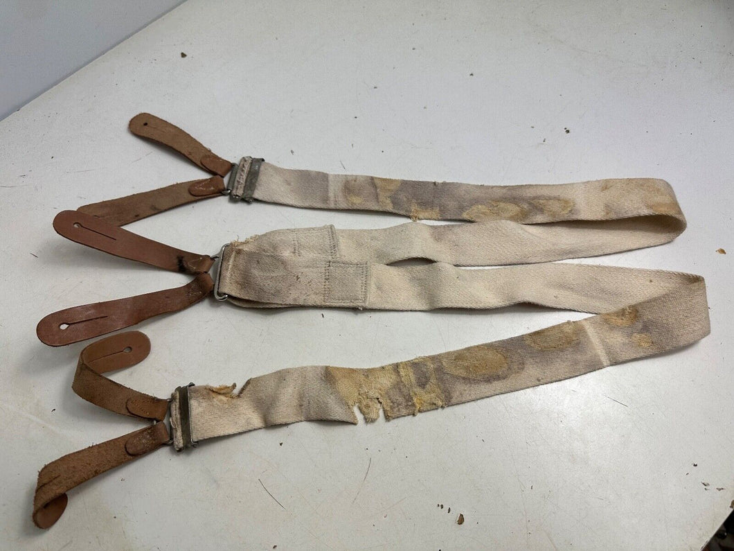 Original WW2 British Army / RAF Trouser Suspenders - Well Worn Example