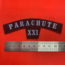 Load image into Gallery viewer, Single WW2 Style Printed 21st Parachute Regiment Shoulder Titles - Repro - #4
