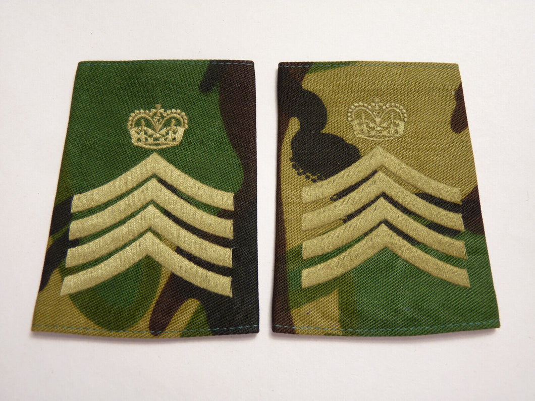 DPM Rank Slides / Epaulette Pair Genuine British Army - Drum Major