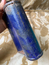 Load image into Gallery viewer, Original British Army WW1 / WW2 Blue Enamel Soldiers Water Bottle
