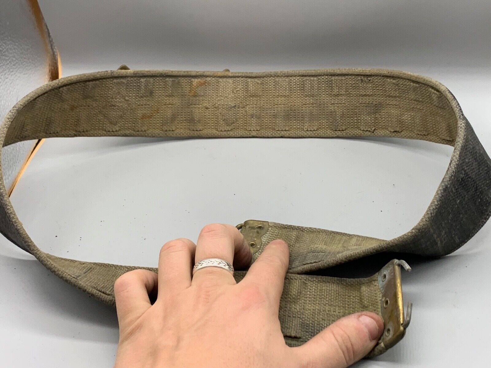 Original British Army / RAF Webbing Belt - WW2 37 Pattern - 40 Inch Waist Max - The Militaria Shop