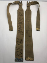 Load image into Gallery viewer, Original WW2 British Army 37 Pattern L Straps Pair - Wartime Dated
