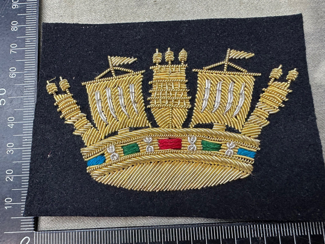 Bullion Royal Navy Embroidered Blazer Badge