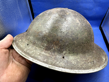 Load image into Gallery viewer, WW2 British Army Brodie Mk2 Combat Helmet SA Made - Nice Uncleaned Original
