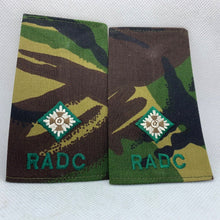 Load image into Gallery viewer, RADC Army Dental Corps Rank Slides / Epaulette Pair Genuine British Army - NEW
