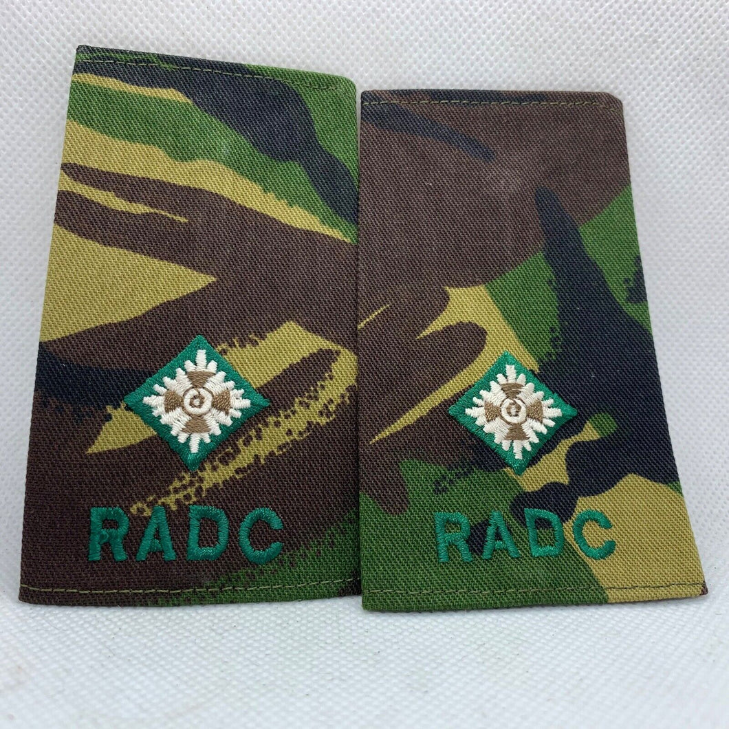 RADC Army Dental Corps Rank Slides / Epaulette Pair Genuine British Army - NEW