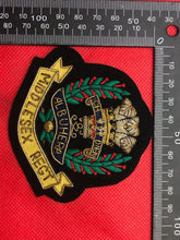 Load image into Gallery viewer, British Army Bullion Embroidered Blazer Badge - Middlesex Regiment
