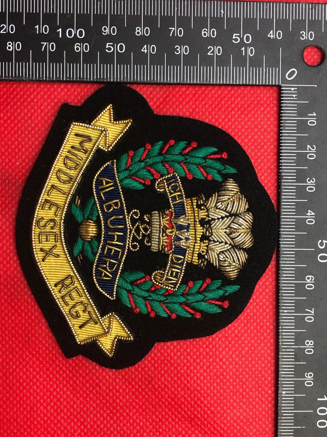 British Army Bullion Embroidered Blazer Badge - Middlesex Regiment