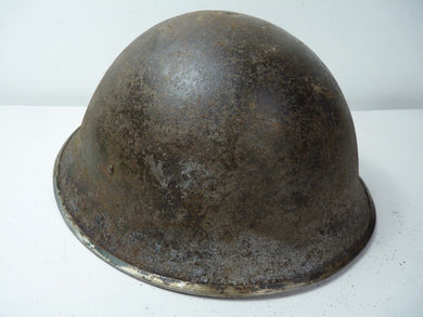 Original WW2 British / Canadian Army Mk3 High Rivet Turtle Army Combat Helmet - The Militaria Shop