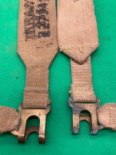 Load image into Gallery viewer, Original WW2 Pattern British Army L Straps Pair - 37 Pattern Webbing Haversack - The Militaria Shop
