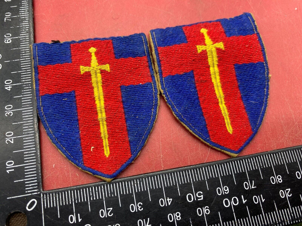 British Army of the Rhine WW2 Shoulder Badges - Matching Pair.