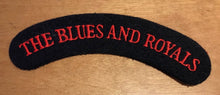 Load image into Gallery viewer, A nice British Army BLUES AND ROYALS shoulder title.                   B4 - The Militaria Shop
