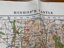 Load image into Gallery viewer, Original WW2 British Army RAF Home Guard Map 1940 - Bishop&#39;s Castle - The Militaria Shop
