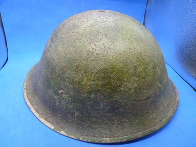 Original WW2 British / Canadian Army Mk3 High Rivet Turtle Army Helmet & Liner - The Militaria Shop